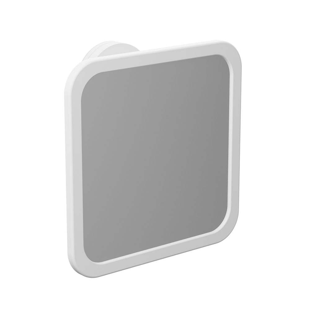 Espelho 17x7,4x21,9cm Com Adesivo Branco - AD/ESP*BR - ASTRA