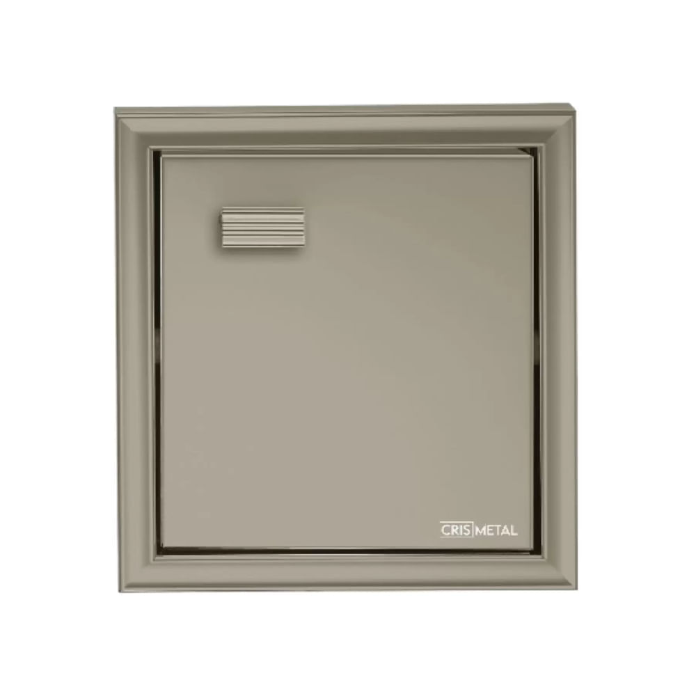 Porta Papel 17,5x12,5x16,5cm Embutir Champagne - 7064 - CRIS-METAL