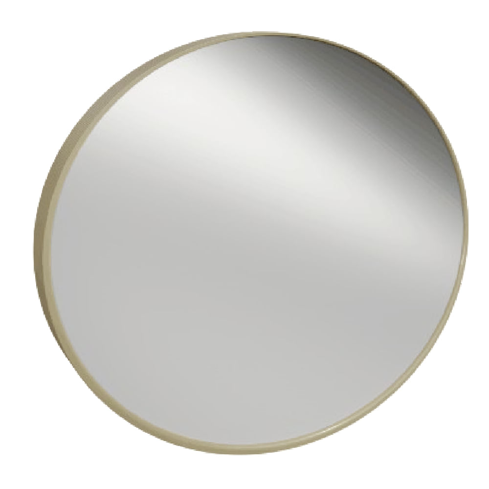 Espelho Redondo 39,5cm Perfil Champagne - 15067 - CRIS-METAL