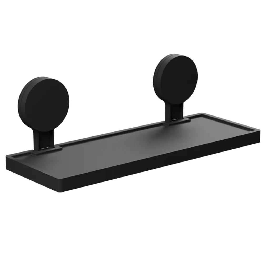 Prateleira 32,1x11,5cm Simples com Adesivo Preto Fosco - AD4/PS*PR-FOS - ASTRA