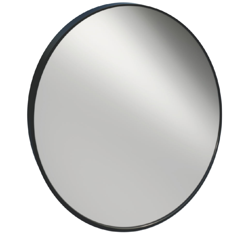 Espelho Oval 48,5x57,5cm Perfil Black - CRIS-METAL