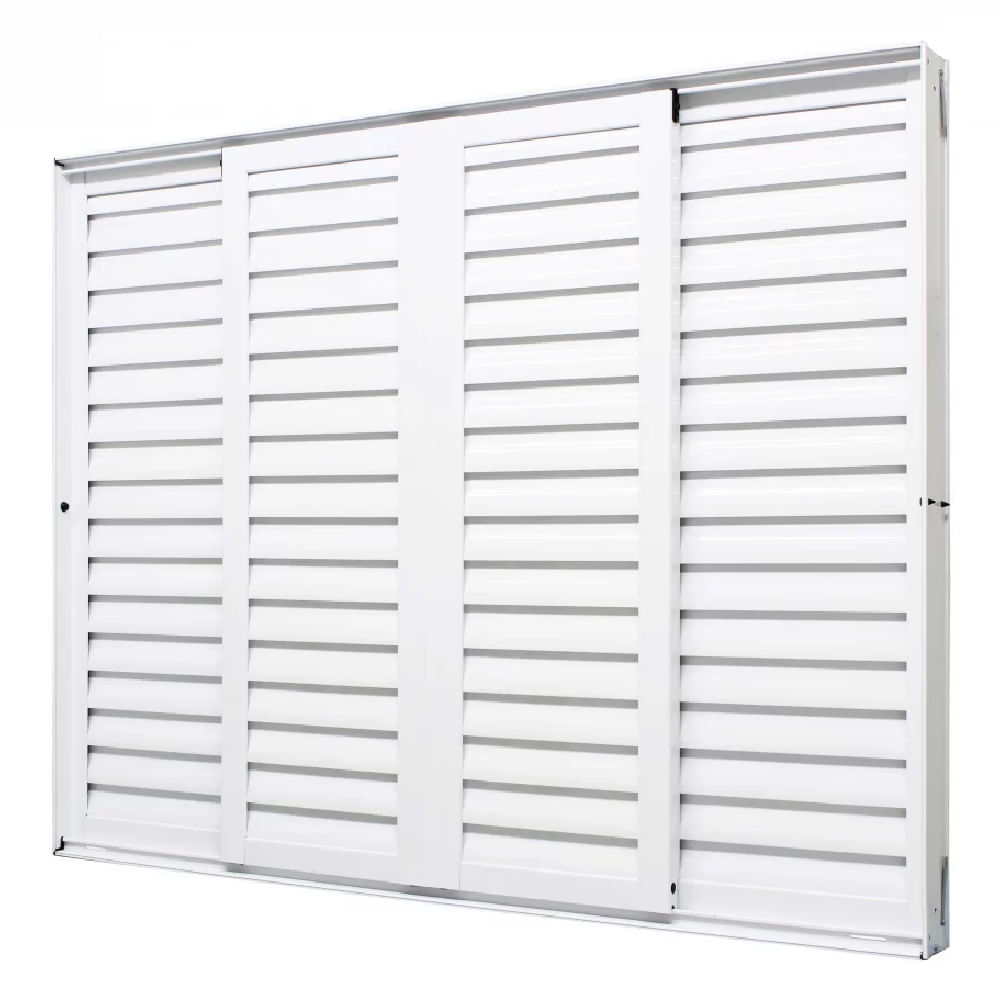 Janela Veneziana Perfecta 6F 120x100 Branca - 1020-73 - JAP