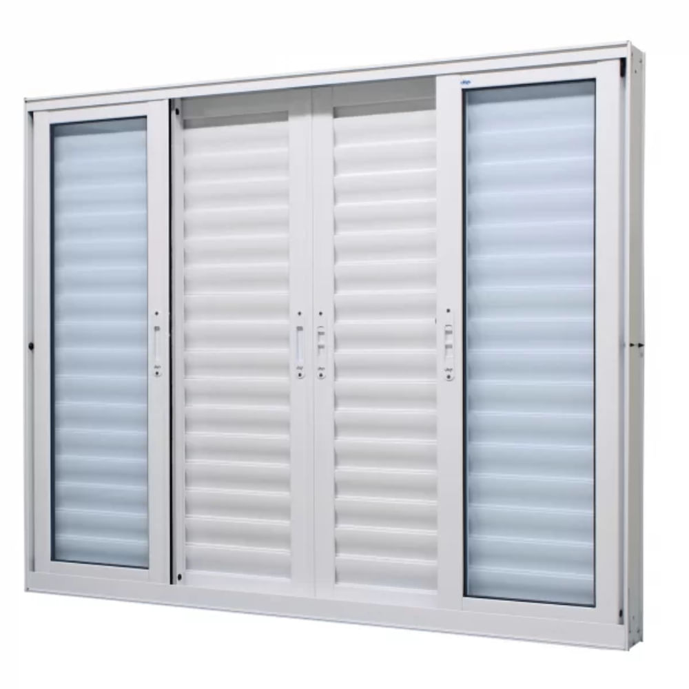 Janela Veneziana Perfecta 6F 120x100 Branca - 1020-73 - JAP - Imagem 2