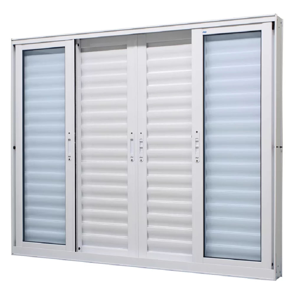 Janela Veneziana Perfecta 6F 150x100 Branca - 1020-101- JAP - Imagem 2