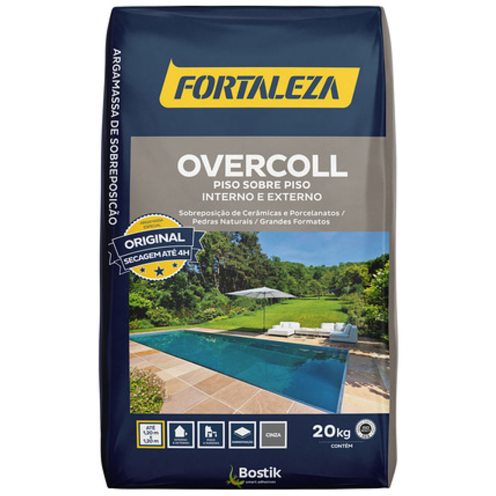 Argamassa Piso sobre Piso Interno e Externo 20 Kilos Cinza Overcoll - FORTALEZA