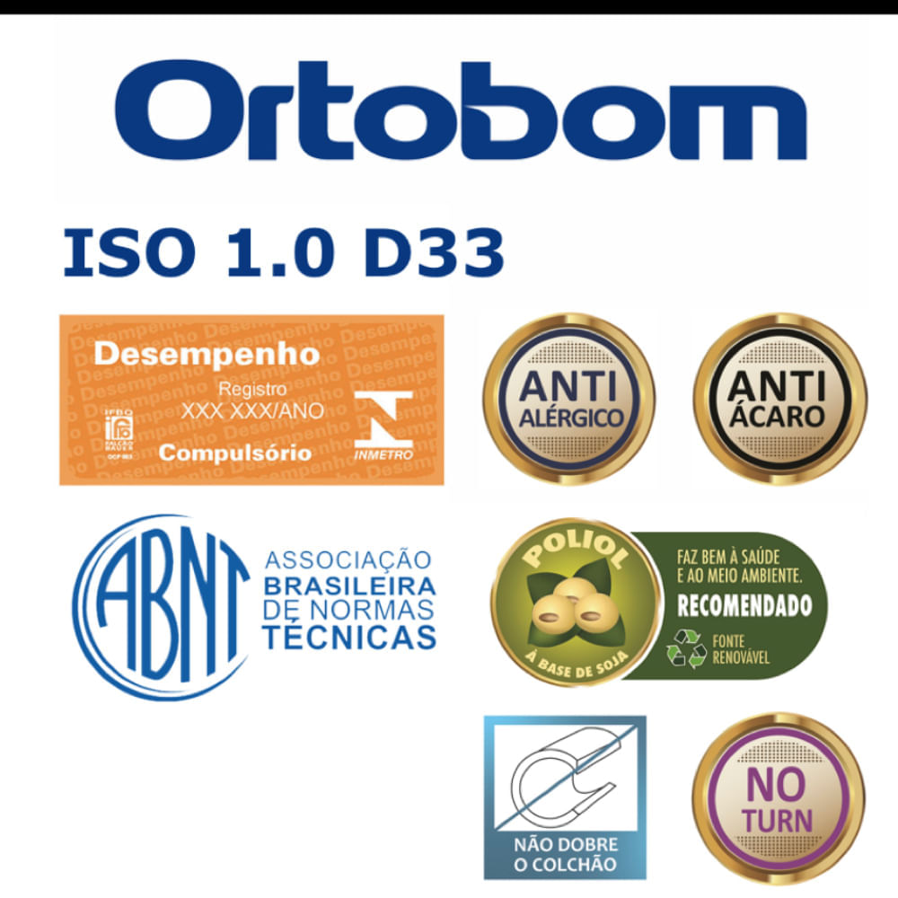 Colchão de Espuma Viúva Misto Iso 100 D33 128x188x18cm - 1040406518 - ORTOBOM - Imagem 4