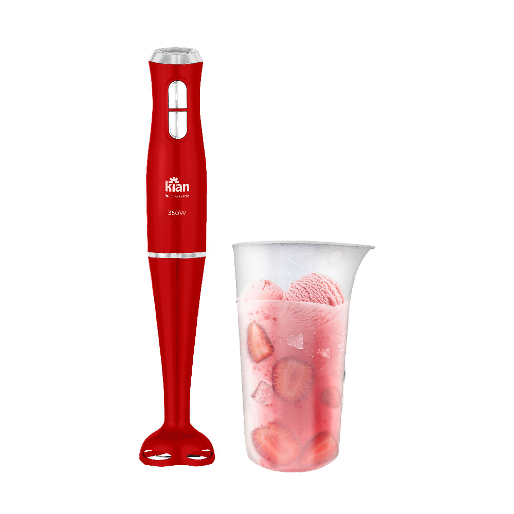 Mixer com Copo 700Ml 350 Watts 220 Volts Vermelho - 24462 - KIAN