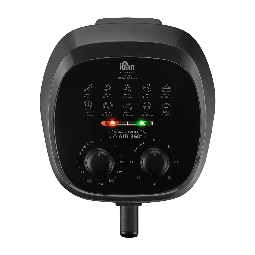 Air Fryer 3.5 Litros 1200 Watts 220 Volts AF-105 Preta - 24287 - KIAN - Imagem 3