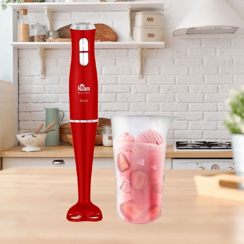 Mixer com Copo 700Ml 350 Watts 110 Volts Vermelho - 24461 - KIAN - Imagem 3