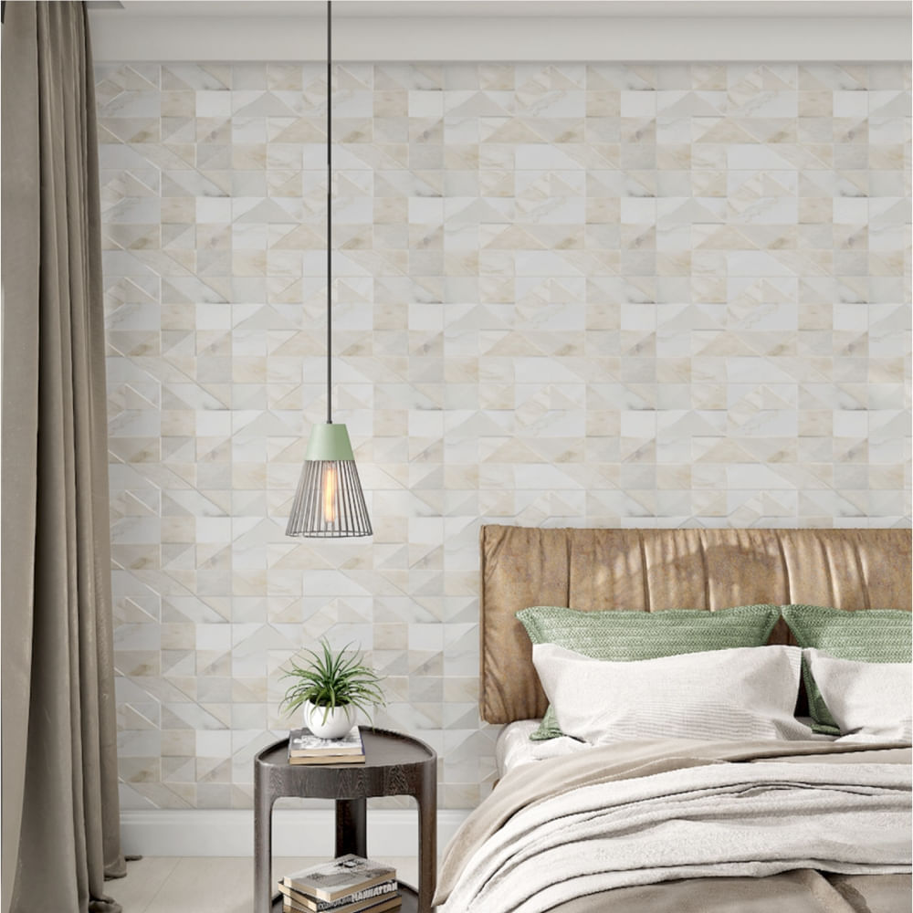 Revestimento Cerâmico Extra Retificado Acetinado 3D 35x70cm Caixa com 1,68m² / 7 Peças - HDM36660R - INCEFRA - Imagem 2