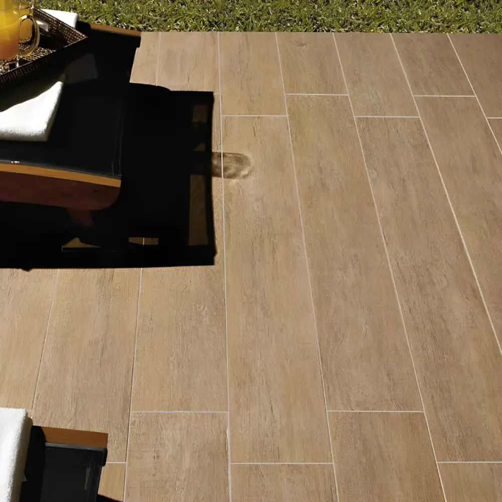 Porcelanato Peroba Castanho Natural Retificado 20x120cm Caixa com 1,19m² / 5 Peças - 26036E - PORTOBELLO - Imagem 2