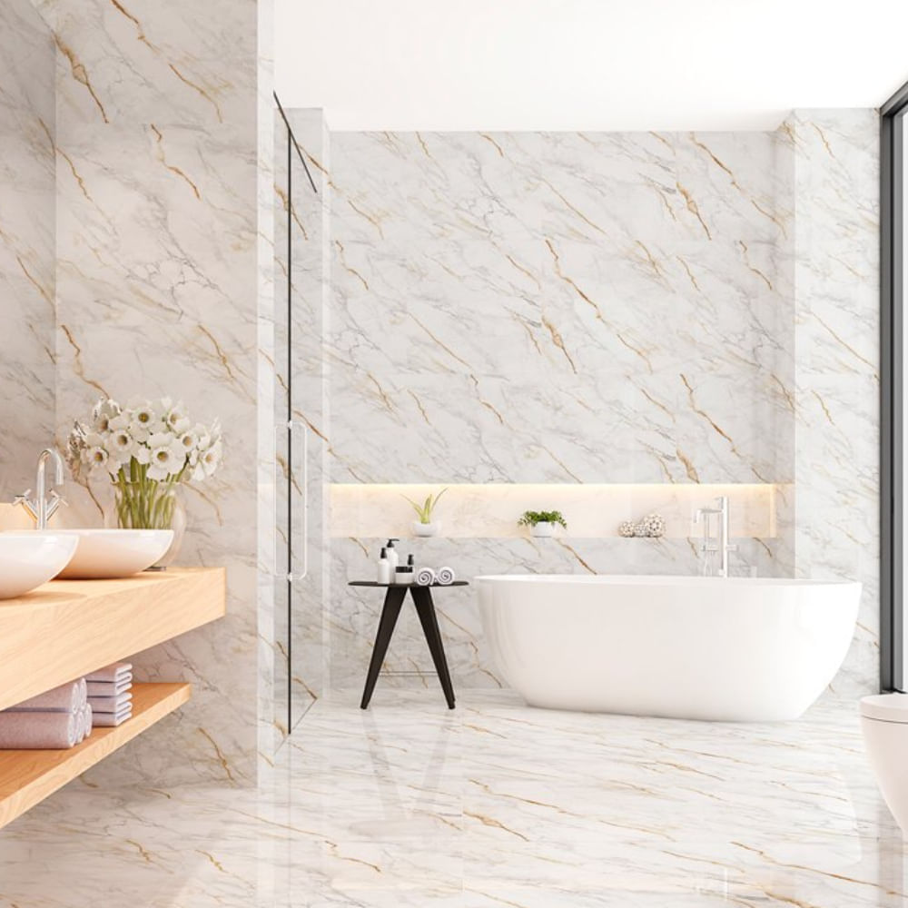 Piso Oro Realle HD 82x82cm Extra Polido Retificado Caixa com 2,70m² / 4 Peças - 812438 - ROCHAFORTE - Imagem 2