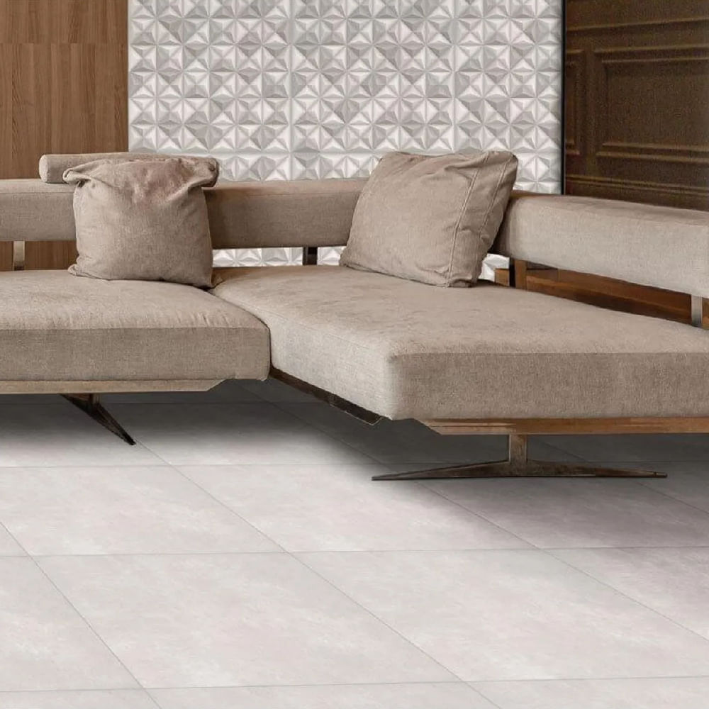 Porcelanato 61x61cm Cement Blend Acetinado Caixa com 1,87m² / 5 Peças - 61034-1 - CRISTOFOLETTI - Imagem 2