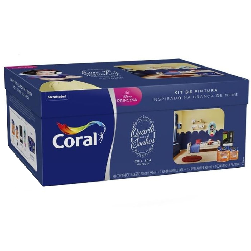 Kit de Pintura Branca de Neve 4,4 Litros - 5976635 - CORAL - Imagem 6