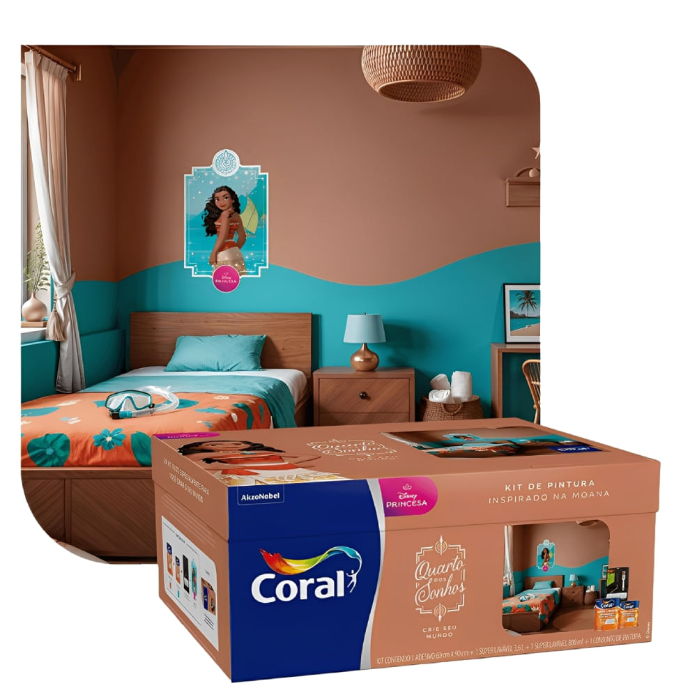 Kit de Pintura Moana 4,4 Litros - 5976637 - CORAL - Imagem 4