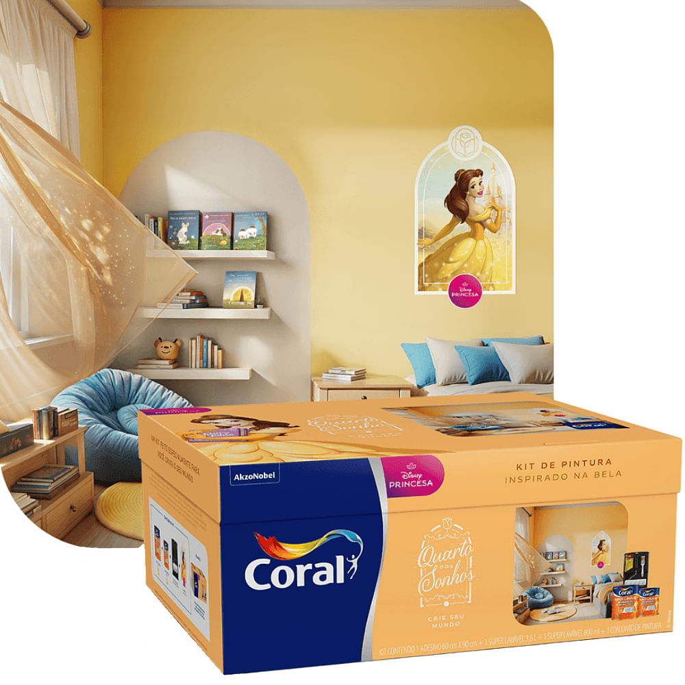 Kit de Pintura Bela 4,4 Litros - 5976782 - CORAL - Imagem 4