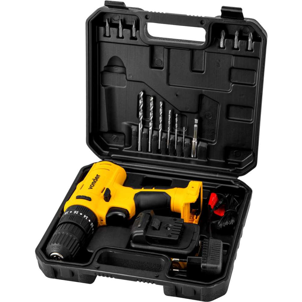 Parafusadeira e Furadeira de Impacto Bateria Bivolt 12 Volts com Maleta e Acessórios PFV-120I - 60.01.120.100 - VONDER - Imagem 2