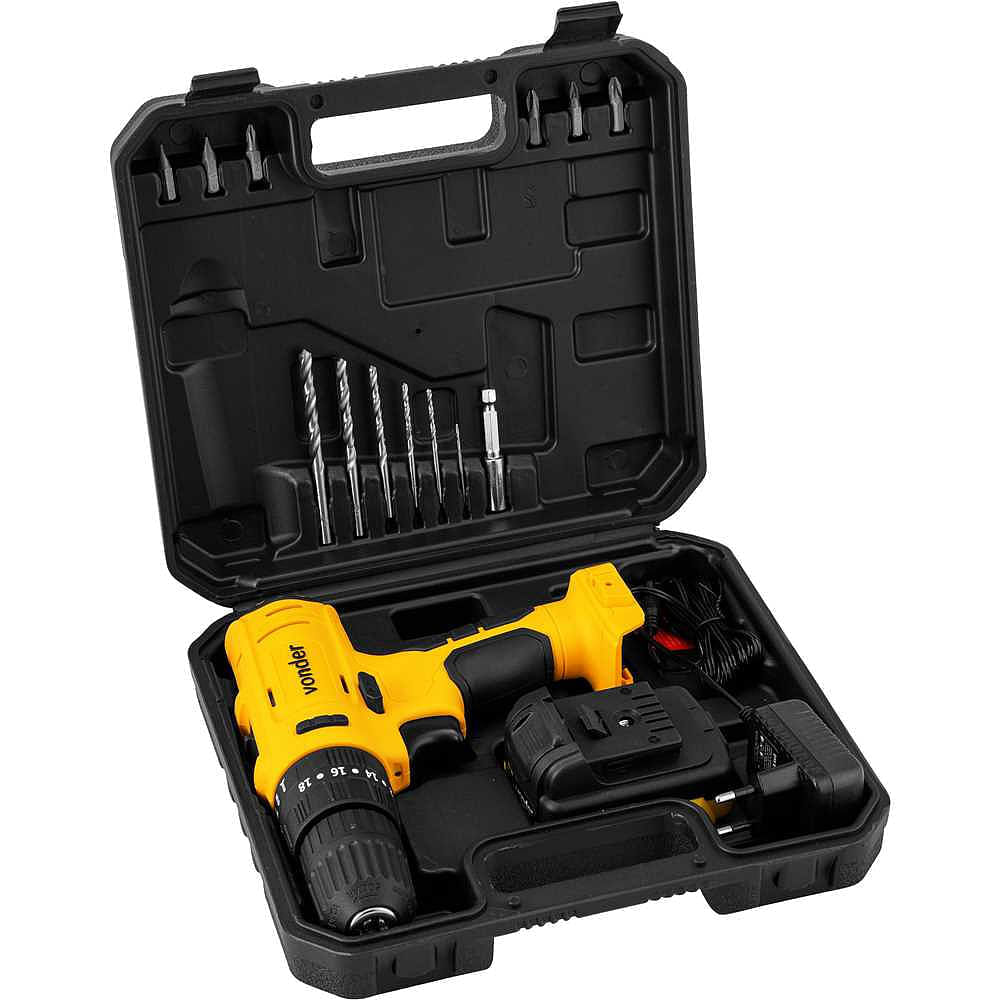 Parafusadeira e Furadeira de Impacto Bateria Bivolt 12 Volts com Maleta e Acessórios PFV-120I - 60.01.120.100 - VONDER - Imagem 4