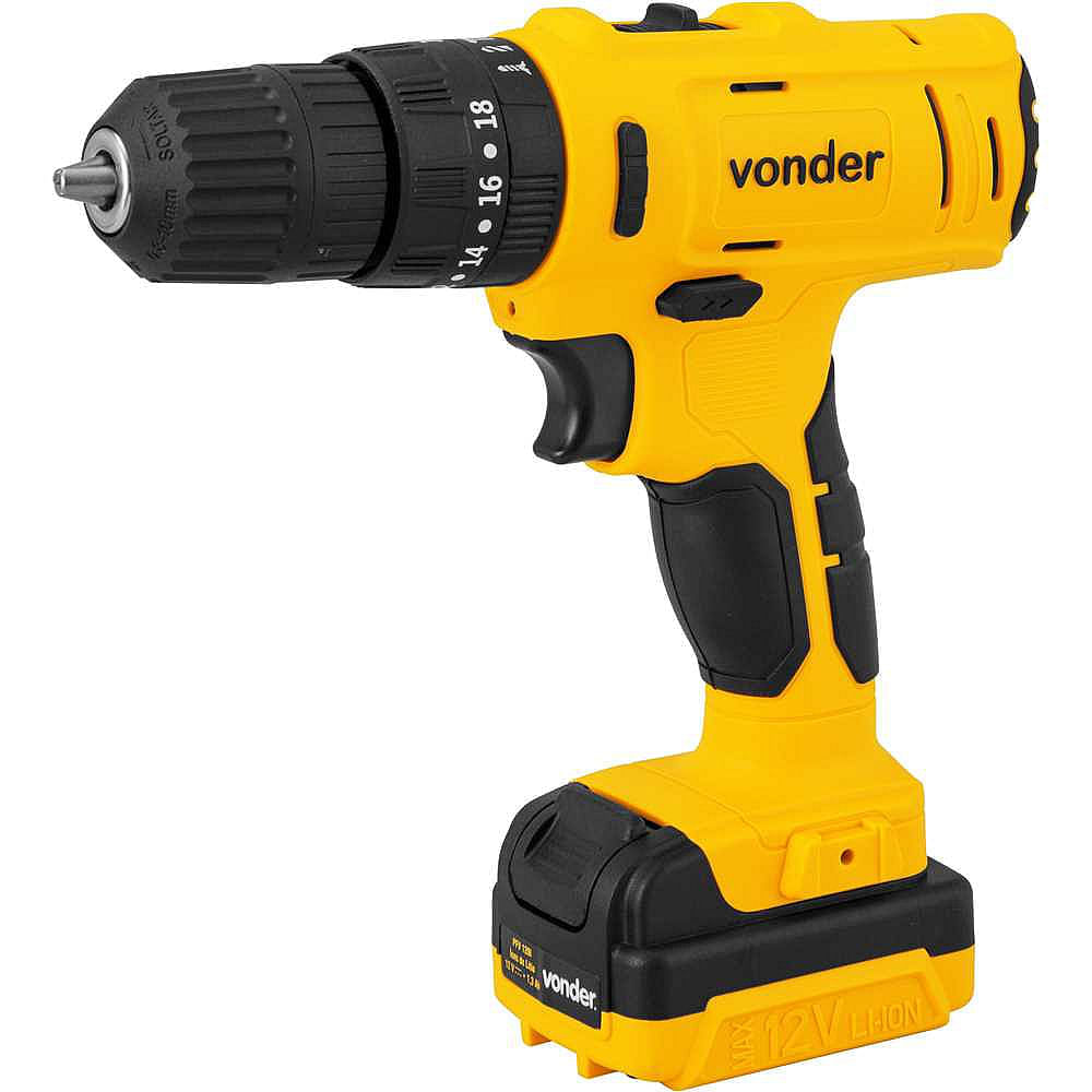 Parafusadeira e Furadeira de Impacto Bateria Bivolt 12 Volts com Maleta e Acessórios PFV-120I - 60.01.120.100 - VONDER - Imagem 5