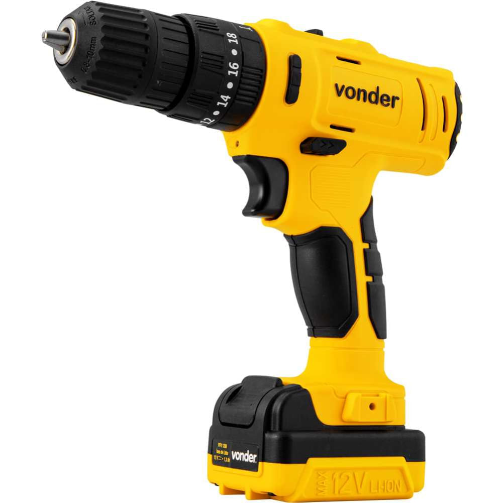 Parafusadeira e Furadeira de Impacto Bateria Bivolt 12 Volts com Maleta e Acessórios PFV-120I - 60.01.120.100 - VONDER - Imagem 6