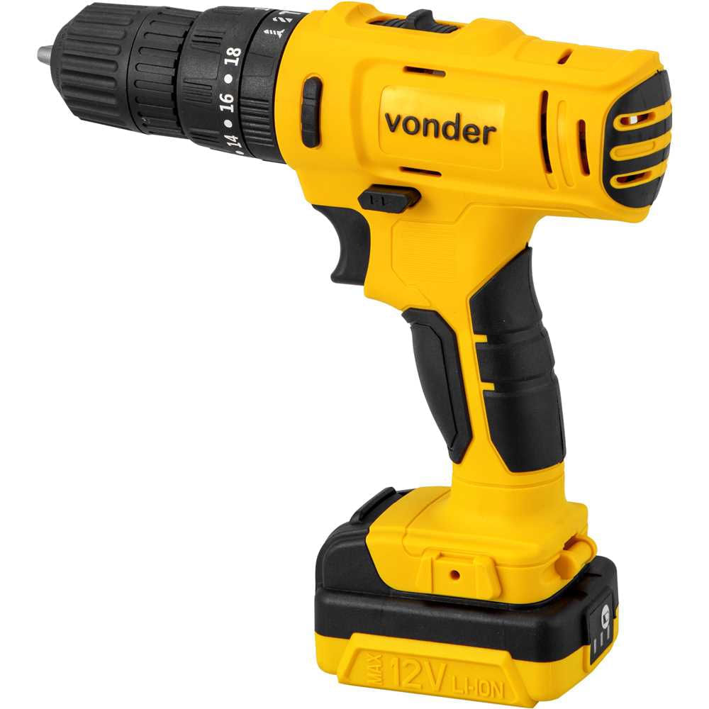 Parafusadeira e Furadeira de Impacto Bateria Bivolt 12 Volts com Maleta e Acessórios PFV-120I - 60.01.120.100 - VONDER - Imagem 8