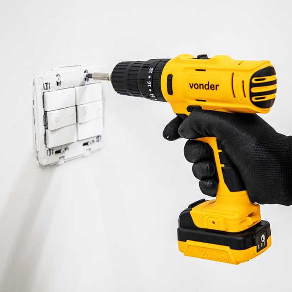 Parafusadeira e Furadeira de Impacto Bateria Bivolt 12 Volts com Maleta e Acessórios PFV-120I - 60.01.120.100 - VONDER - Imagem 20