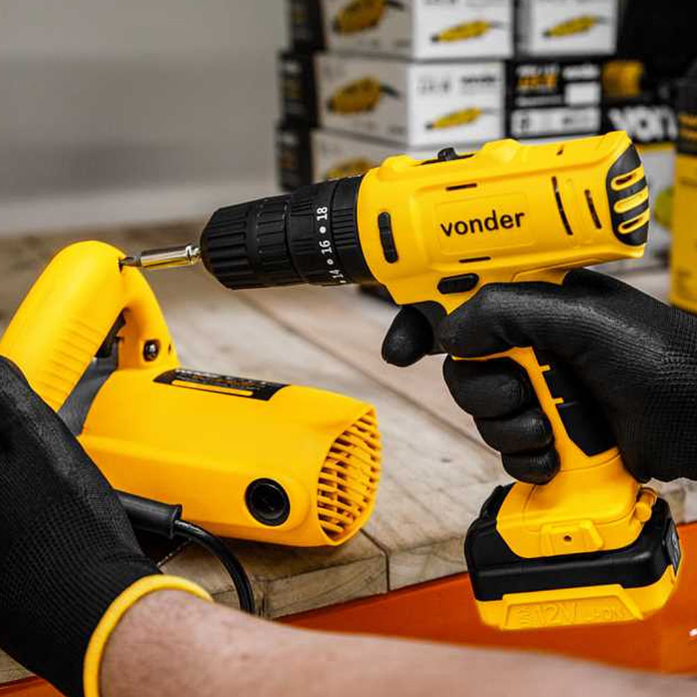 Parafusadeira e Furadeira de Impacto Bateria Bivolt 12 Volts com Maleta e Acessórios PFV-120I - 60.01.120.100 - VONDER - Imagem 21