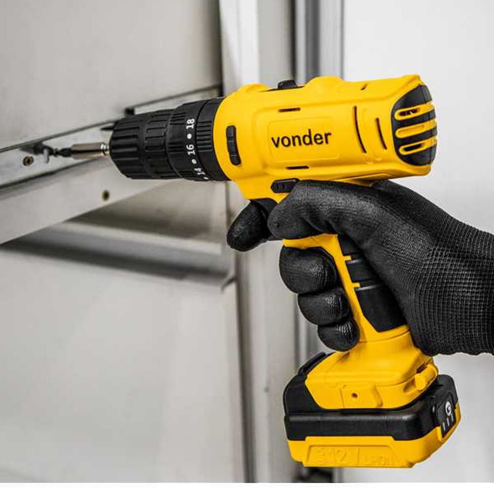 Parafusadeira e Furadeira de Impacto Bateria Bivolt 12 Volts com Maleta e Acessórios PFV-120I - 60.01.120.100 - VONDER - Imagem 22