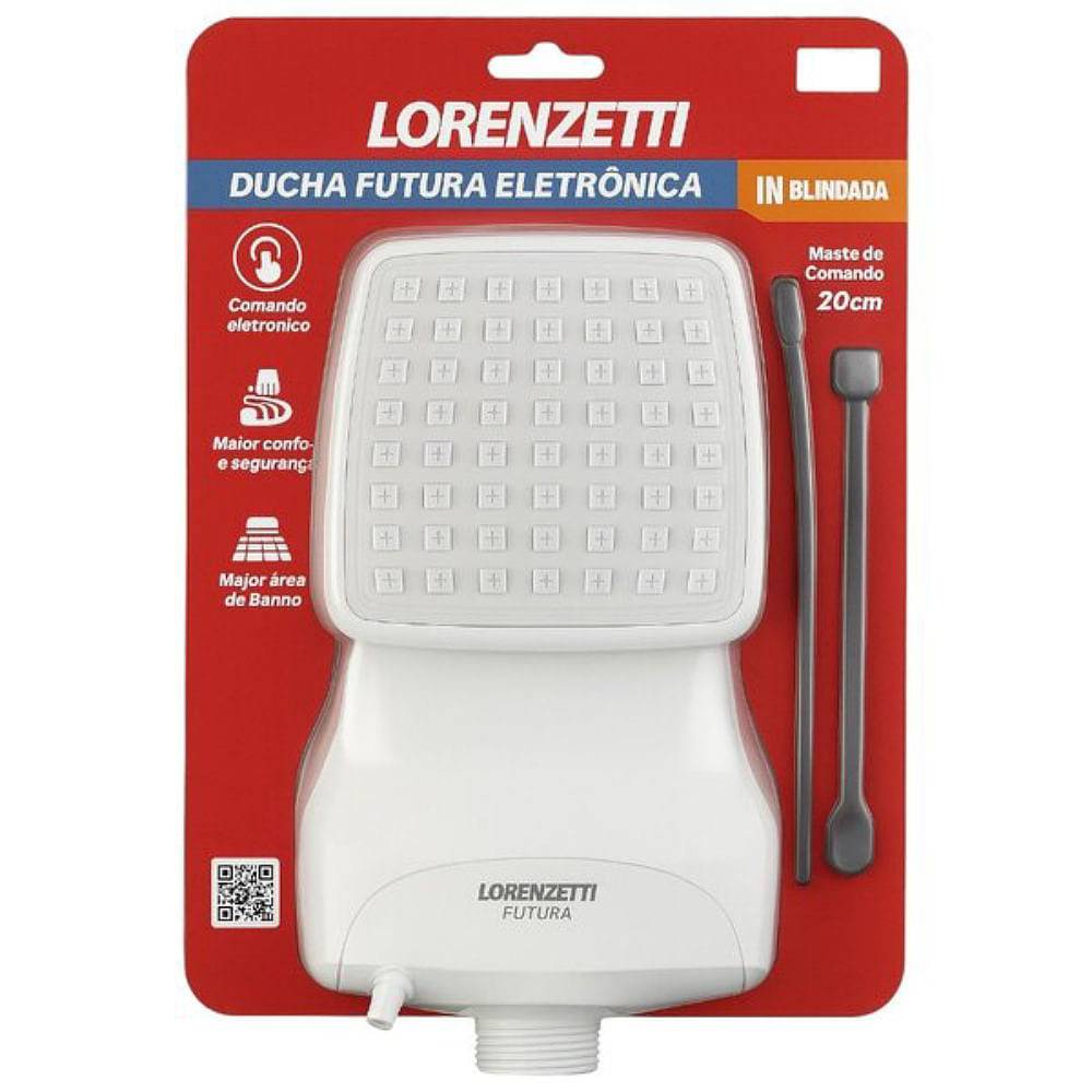 Ducha Futura Eletrônica Blindada 220 Volts 7500 Watts Branca - 7531305 - LORENZETTI - Imagem 5