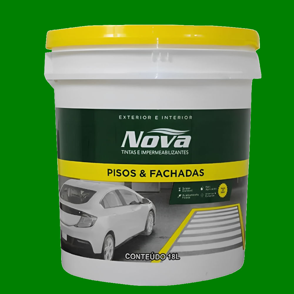 Tinta para Piso Demarcação Verde Balde de 18 Litros - 200000000007 - NOVA TINTAS - Imagem 2