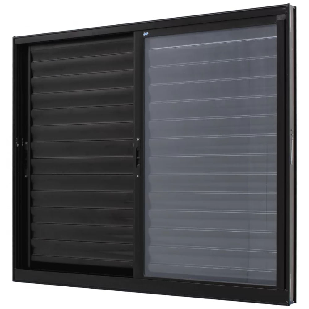 Janela Veneziana Caribe 3 Folhas 1,20x1,00m Preta - 1006-5664 - JAP - Imagem 3