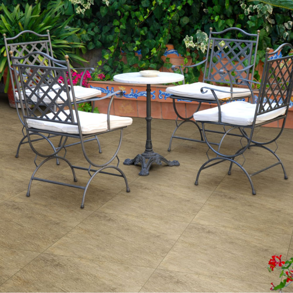 Porcelanato 61x61cm Quartzita Bege Granilhado Caixa com 1,87m² / 5 Peças - 61519-1 - REALCE PORCELANATO - Imagem 2