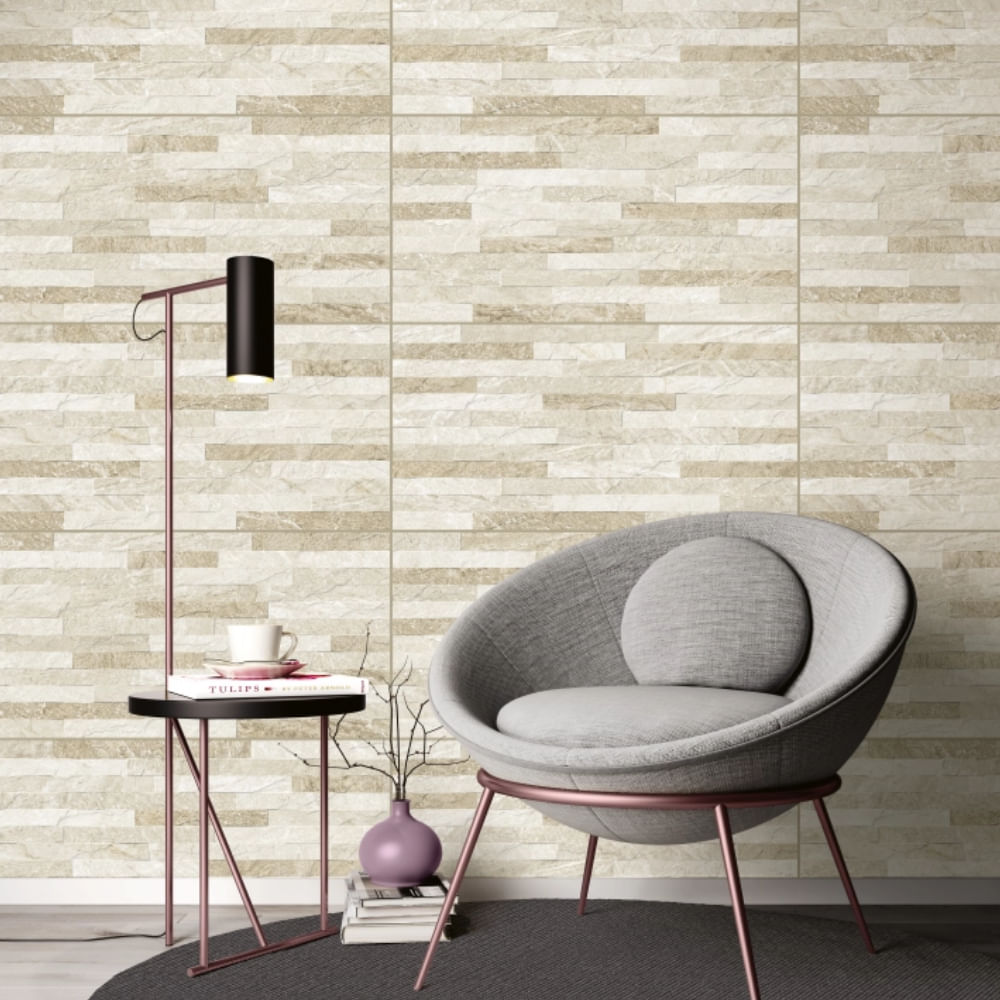 Revestimento 38x75cm Cagliari Bege Plus Caixa com 2,00m² / 7 Peças - 113011 - CECAFI - Imagem 2