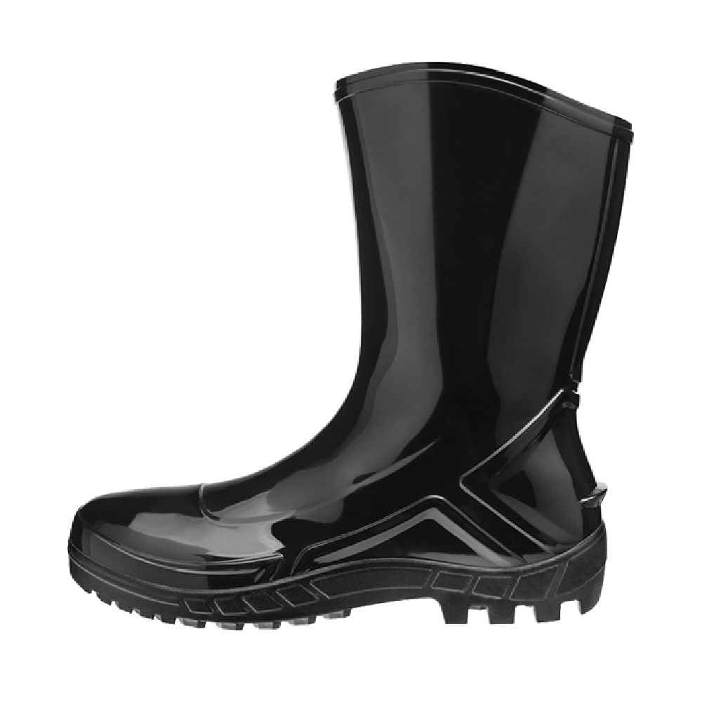 Bota Preta PVC Cano Médio N°37 - 700453-37 - MARLUVAS