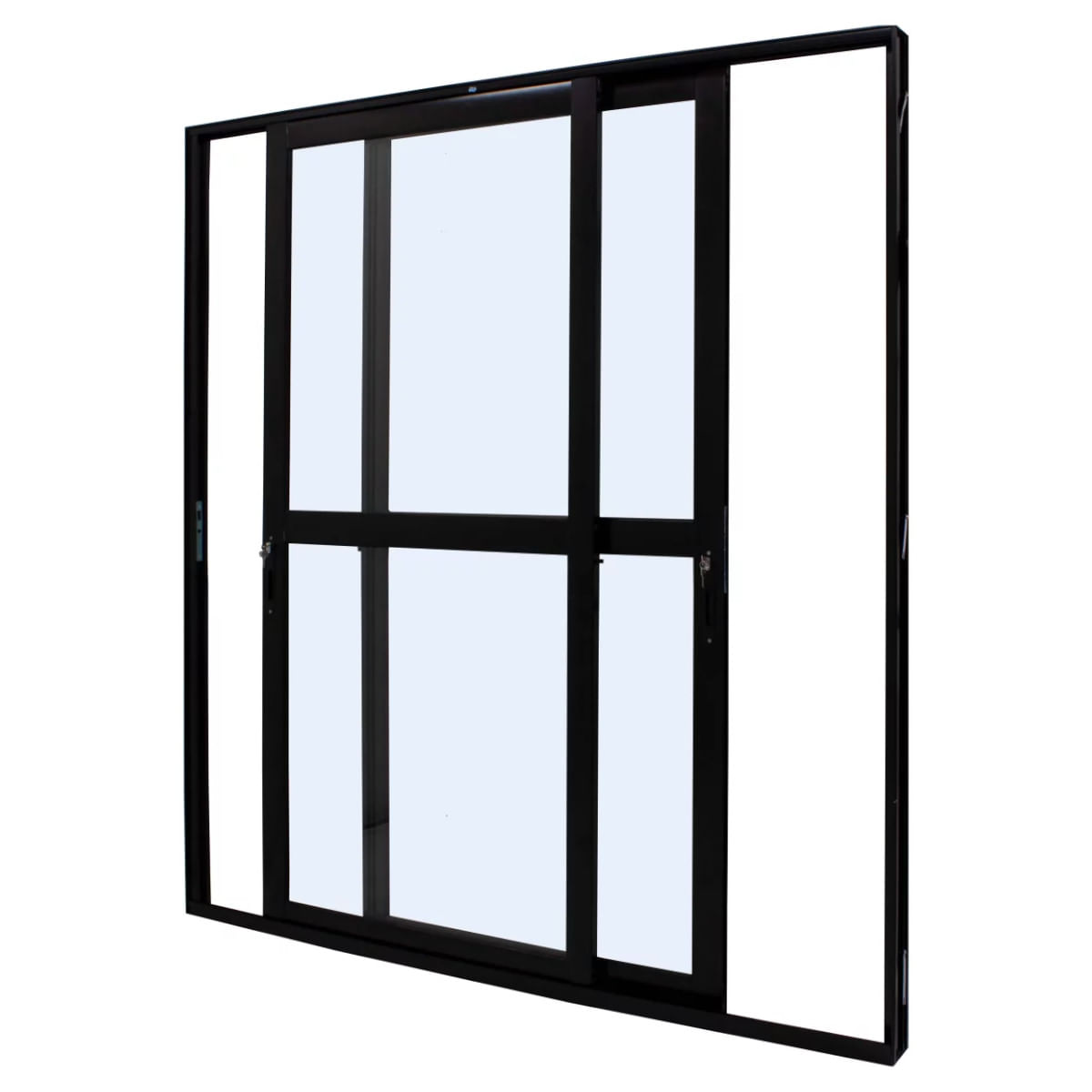 Porta de Correr Perfecta 2 folhas Liso 215x150cm Preto - 1077-5730 - JAP - Imagem 2