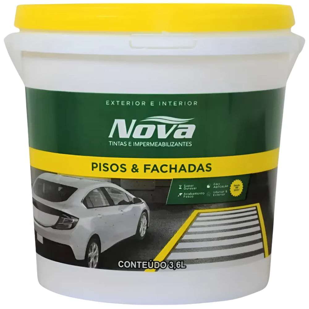 Tinta para Piso Demarcação Concreto 3,6 Litros - 20000000031 - NOVA TINTAS