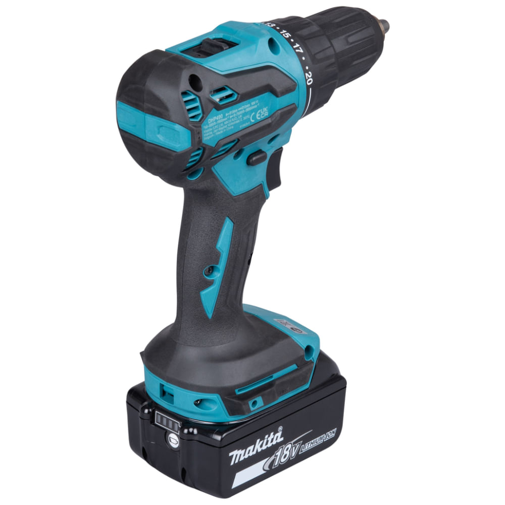 Parafusadeira e Furadeira de Impacto com 2 Baterias 18 Watts - DHP490WVE - MAKITA - Imagem 5