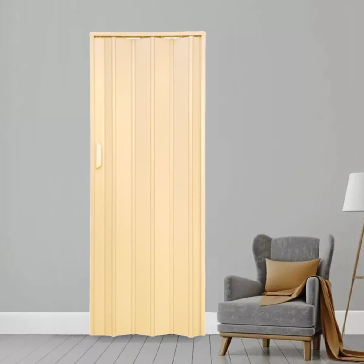 Porta Sanfonada 210x105cm Bege - 1748 - BARIRI - Imagem 3
