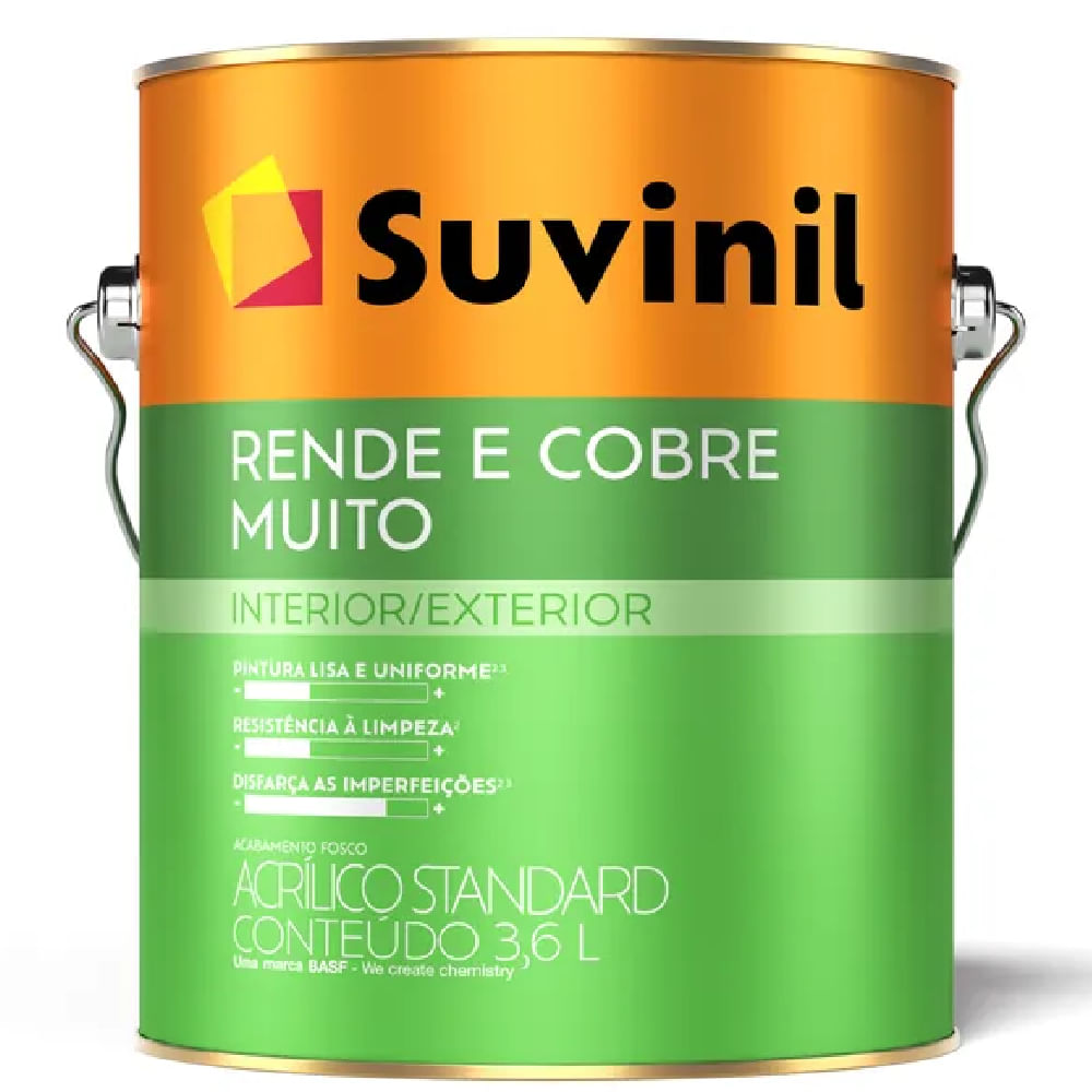 Tinta Acrílica 3,6 Litros Rende Cobre Muito Rio Pane - 50842721 - SUVINIL