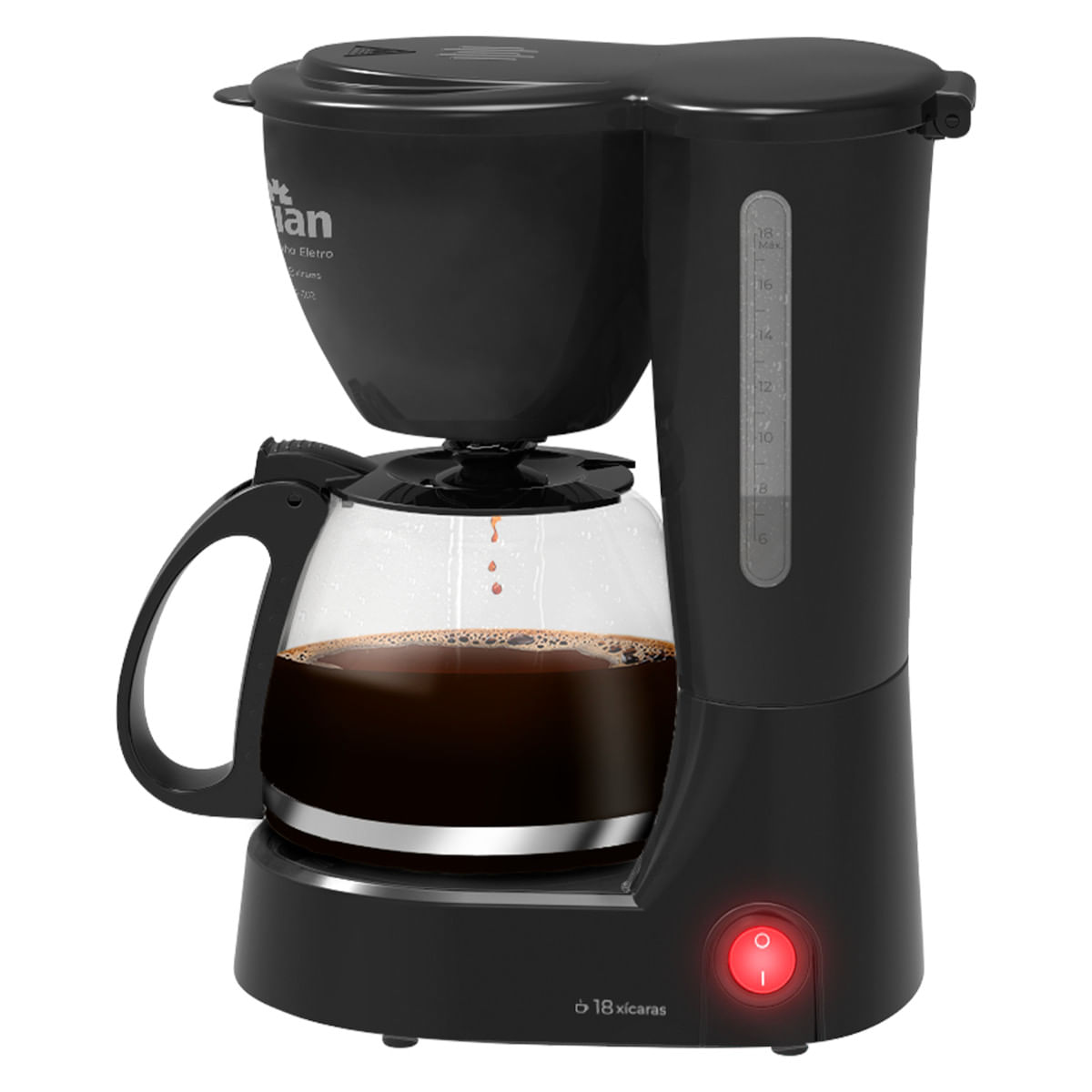 Cafeteira Elétrica 18 Xicaras 220 Volts 650 Watts Preta - 24740 - KIAN - Imagem 2