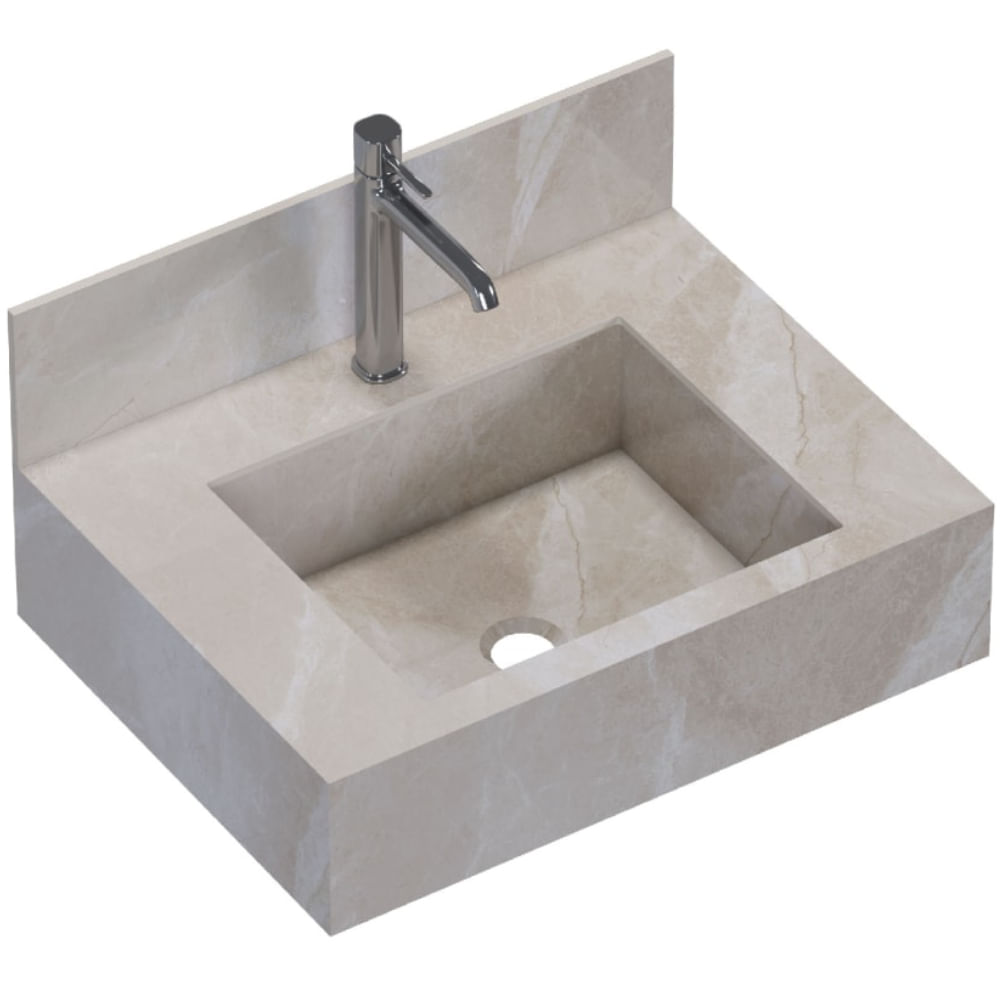 Bancada Suspensa em Porcelanato Napoles Bege 60cm - P103389 - COZIMAX - Imagem 2