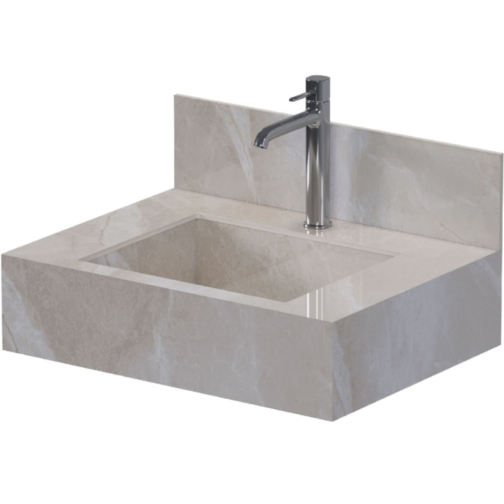 Bancada Suspensa em Porcelanato Napoles Bege 60cm - P103389 - COZIMAX - Imagem 3