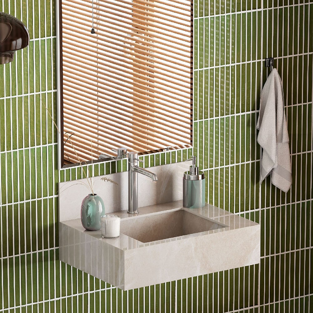 Bancada Suspensa em Porcelanato Napoles Bege 60cm - P103389 - COZIMAX - Imagem 6