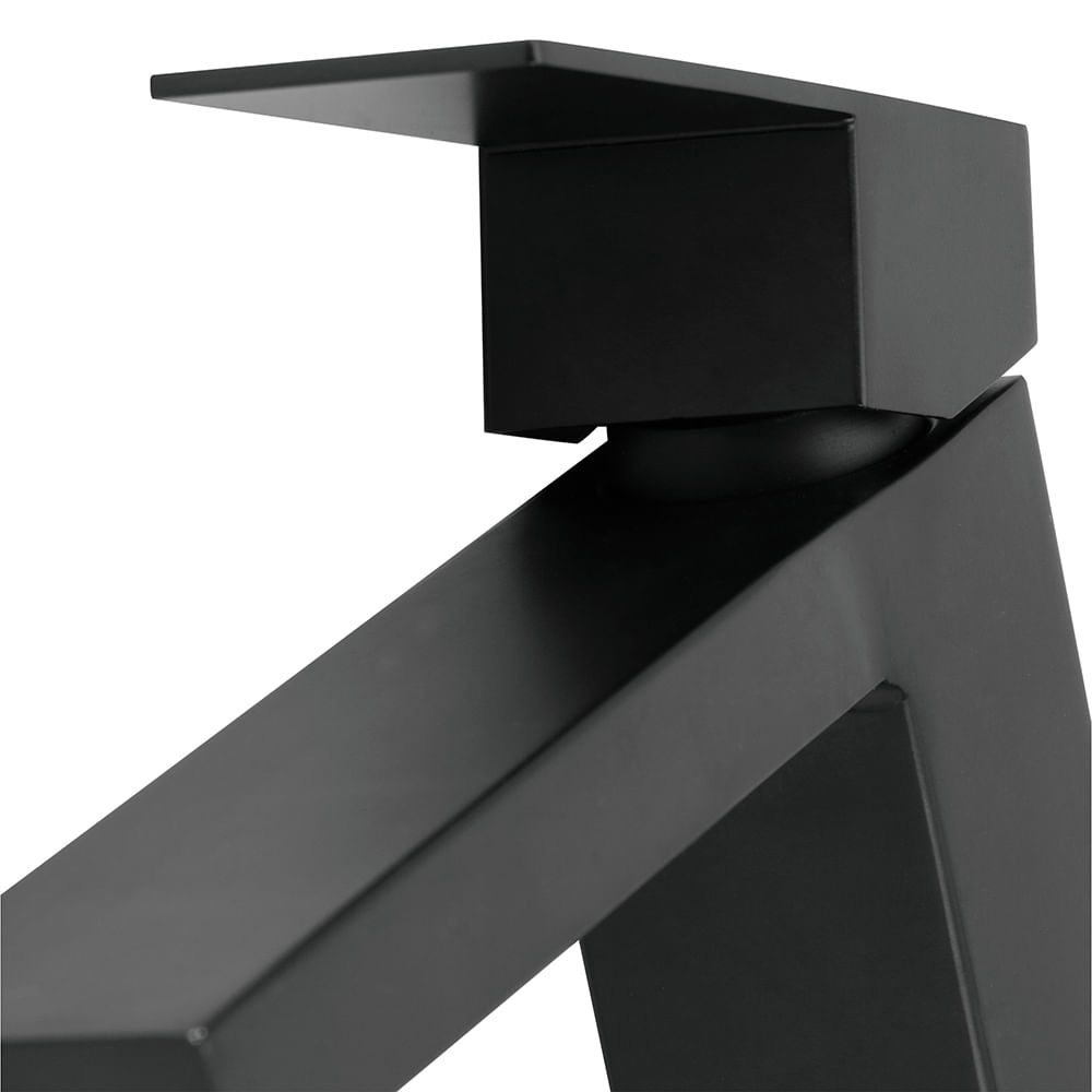 Torneira para Lavatório de Mesa Quadrado Bica Alta Definite Preto Fosco - 774357 - STOC - Imagem 2