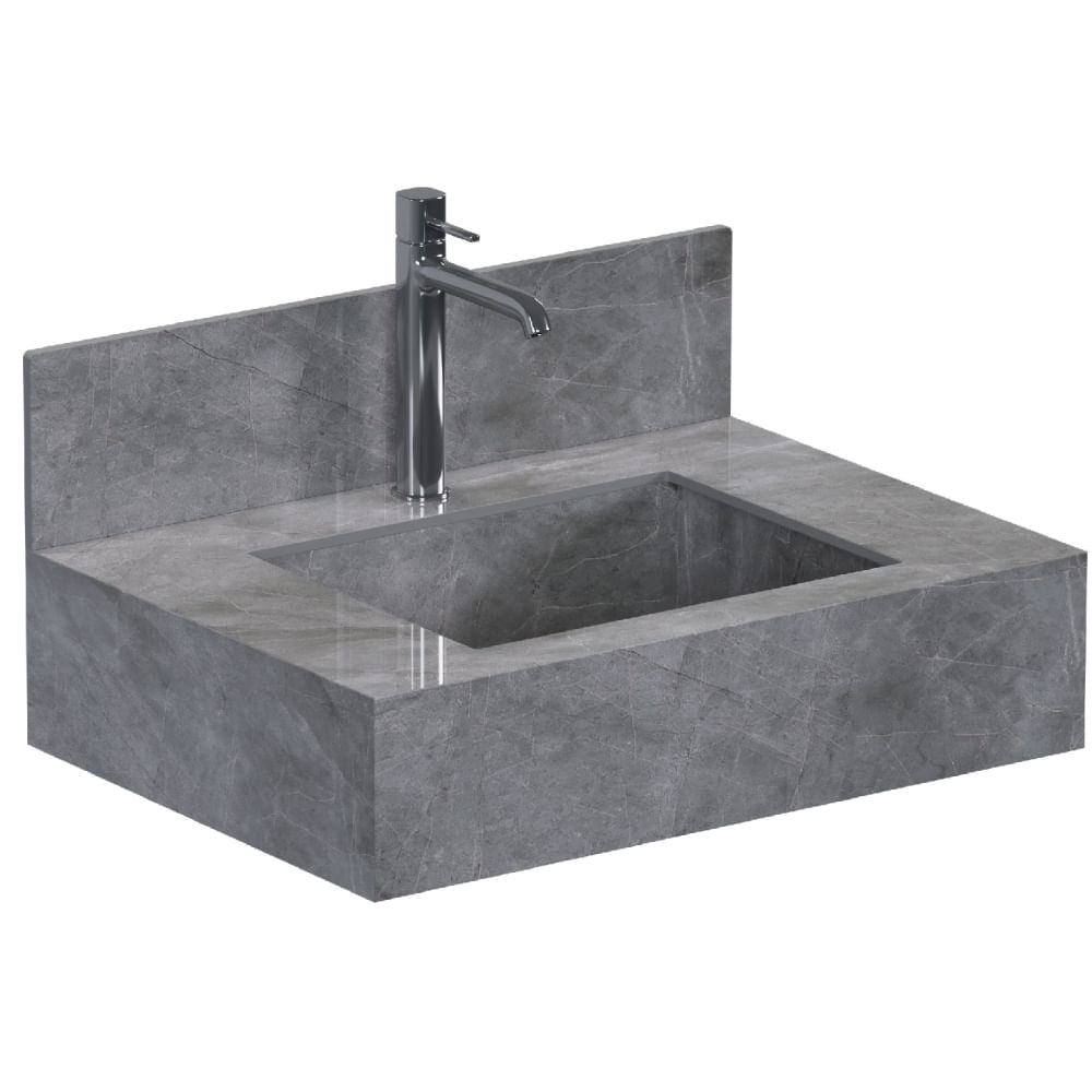 Bancada de Porcelanato Napoles Cinza 60cm - P103284 - COZIMAX