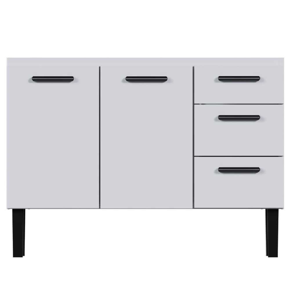 Gabinete Aço Atena 1,17 Metros Branco Para Pia 1,20 Metros - P102965 - COZIMAX