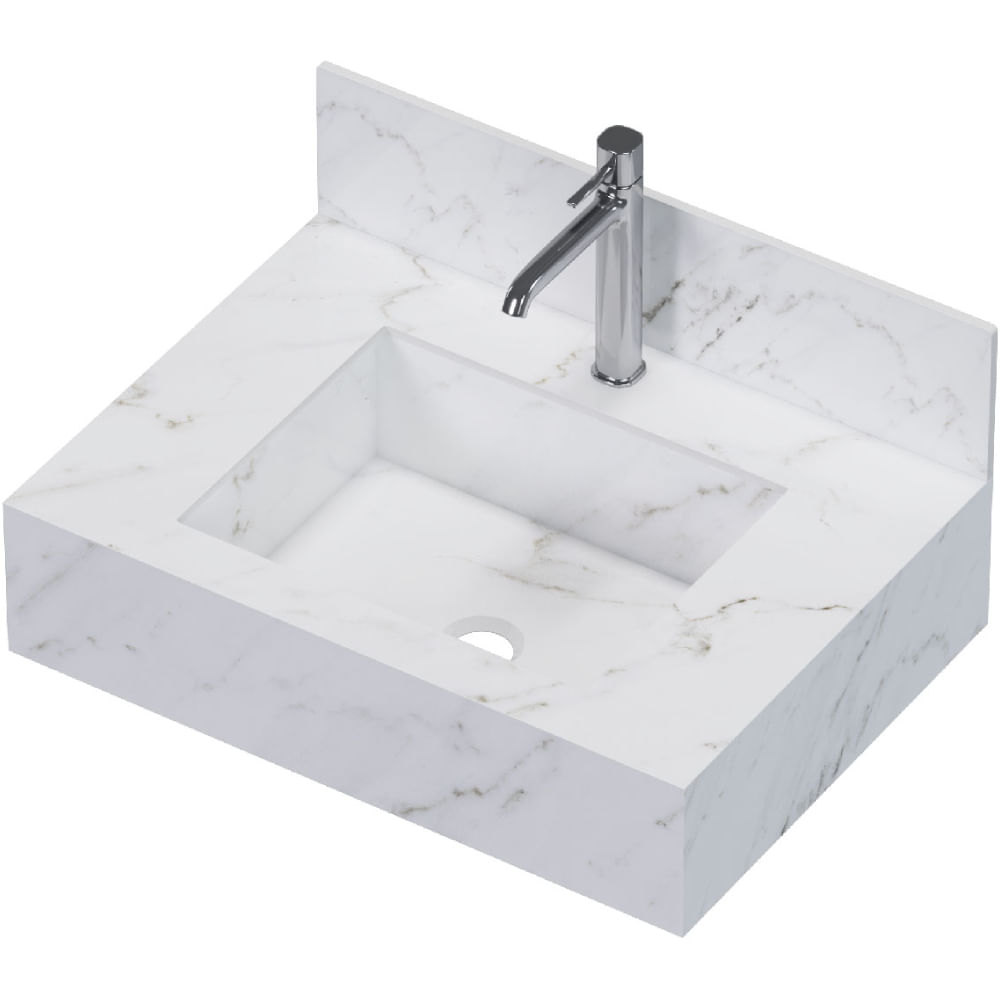 Bancada Porcelanato 60cm Napoles Branco - P103391 - COZIMAX - Imagem 2