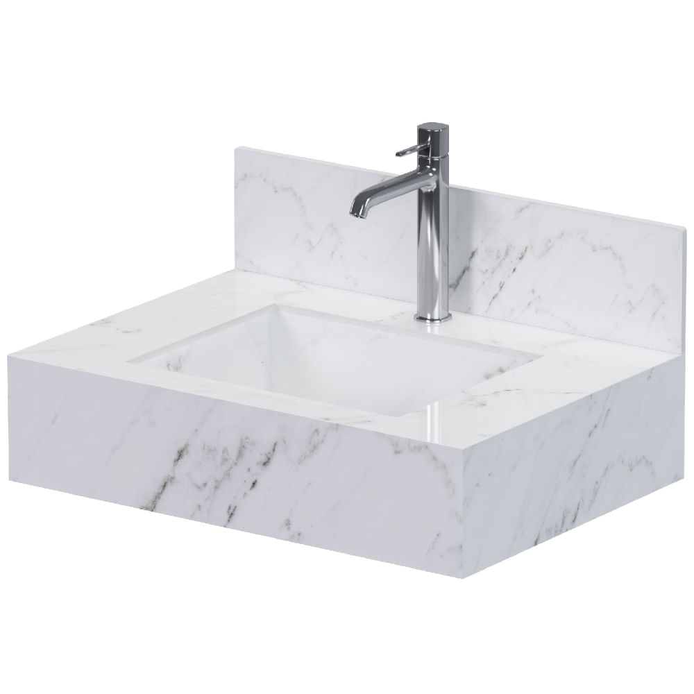 Bancada Porcelanato 60cm Napoles Branco - P103391 - COZIMAX - Imagem 4