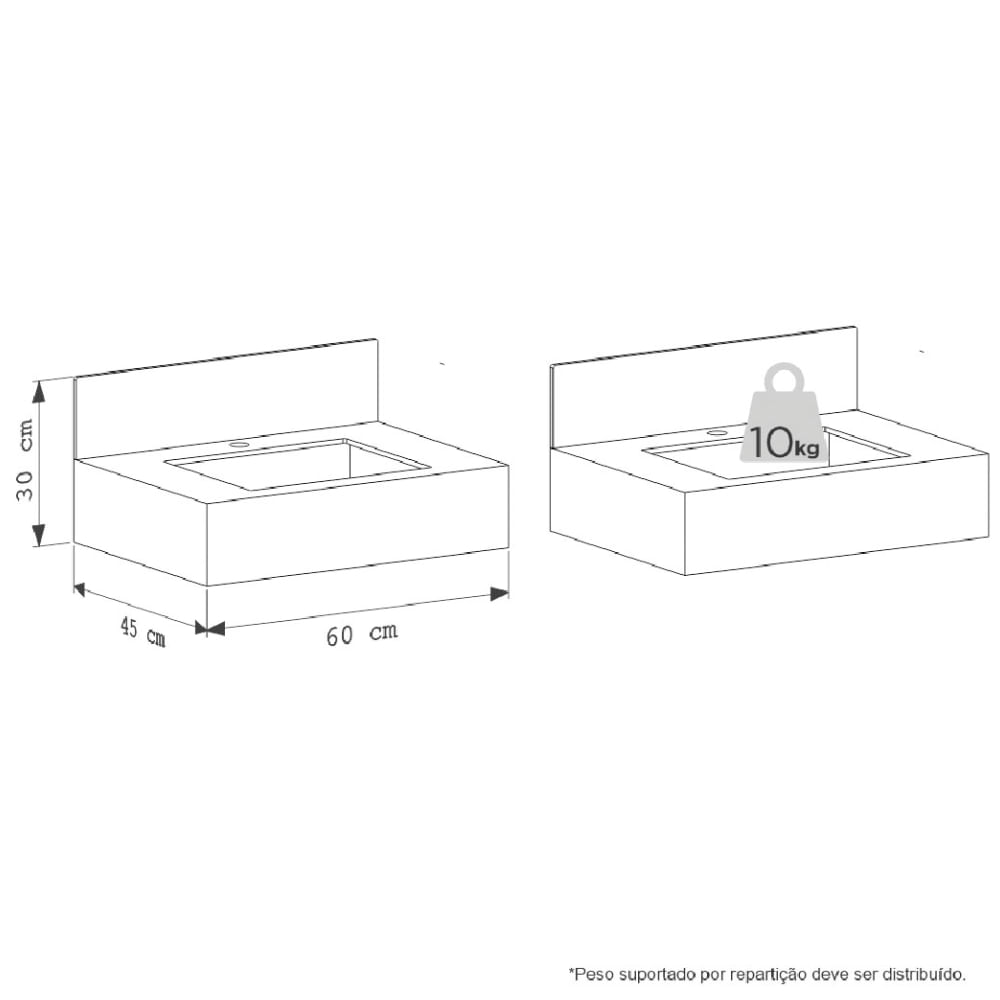 Bancada Porcelanato 60cm Napoles Branco - P103391 - COZIMAX - Imagem 5