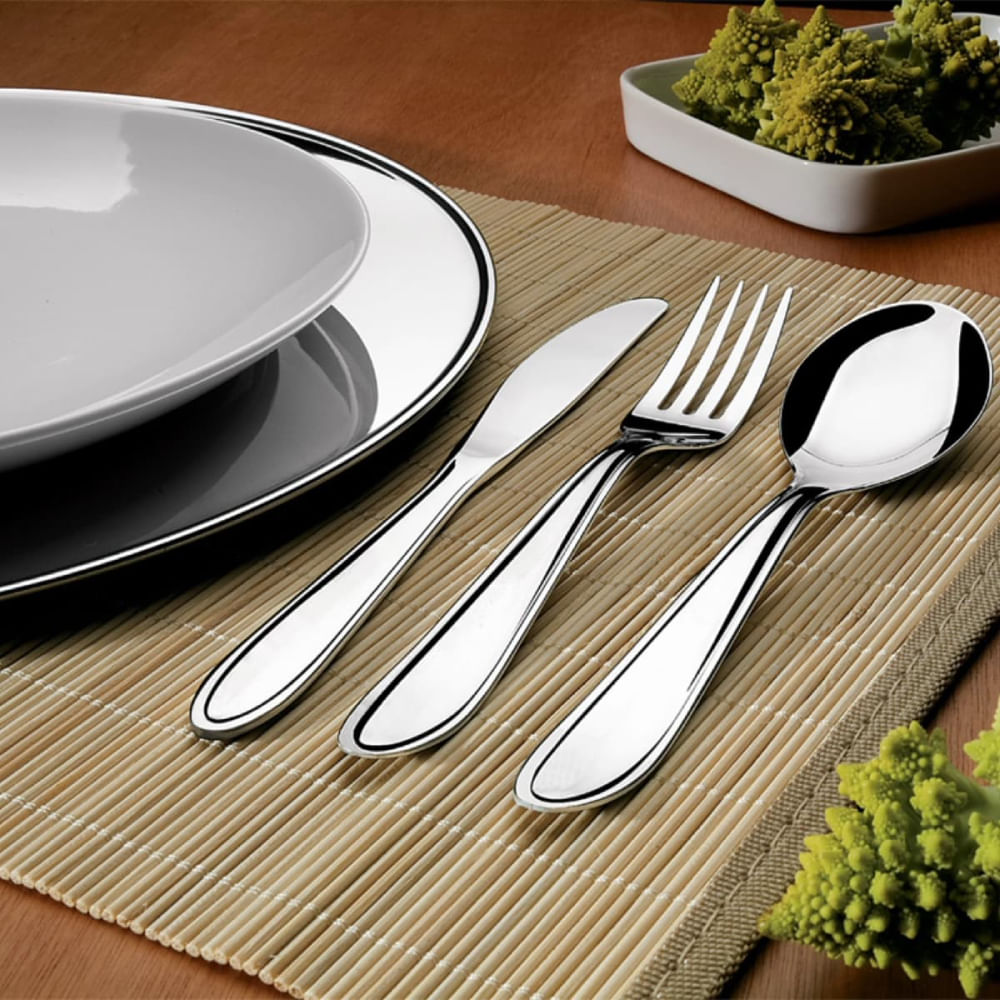 Conjunto Faqueiro em Aço Inoxidável Lyon com 42 Peças - 5101/118 - BRINOX - Imagem 2